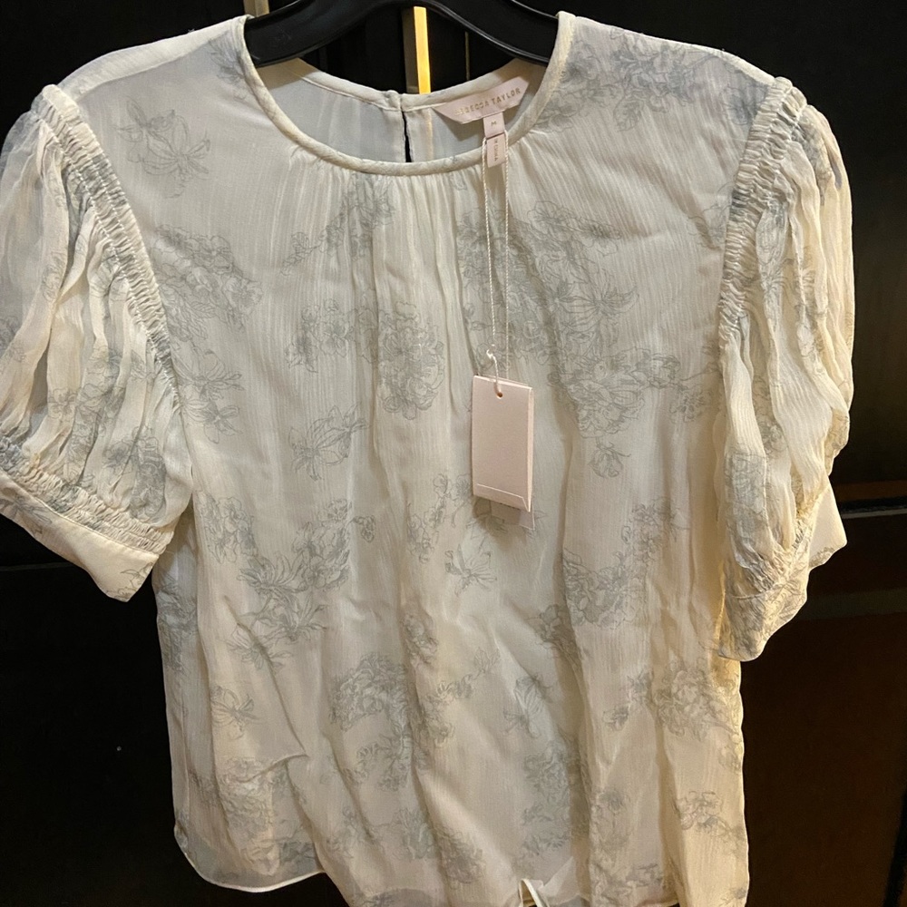 Rebecca Taylor Shortsleeve toile blouse - Picture 4 of 4